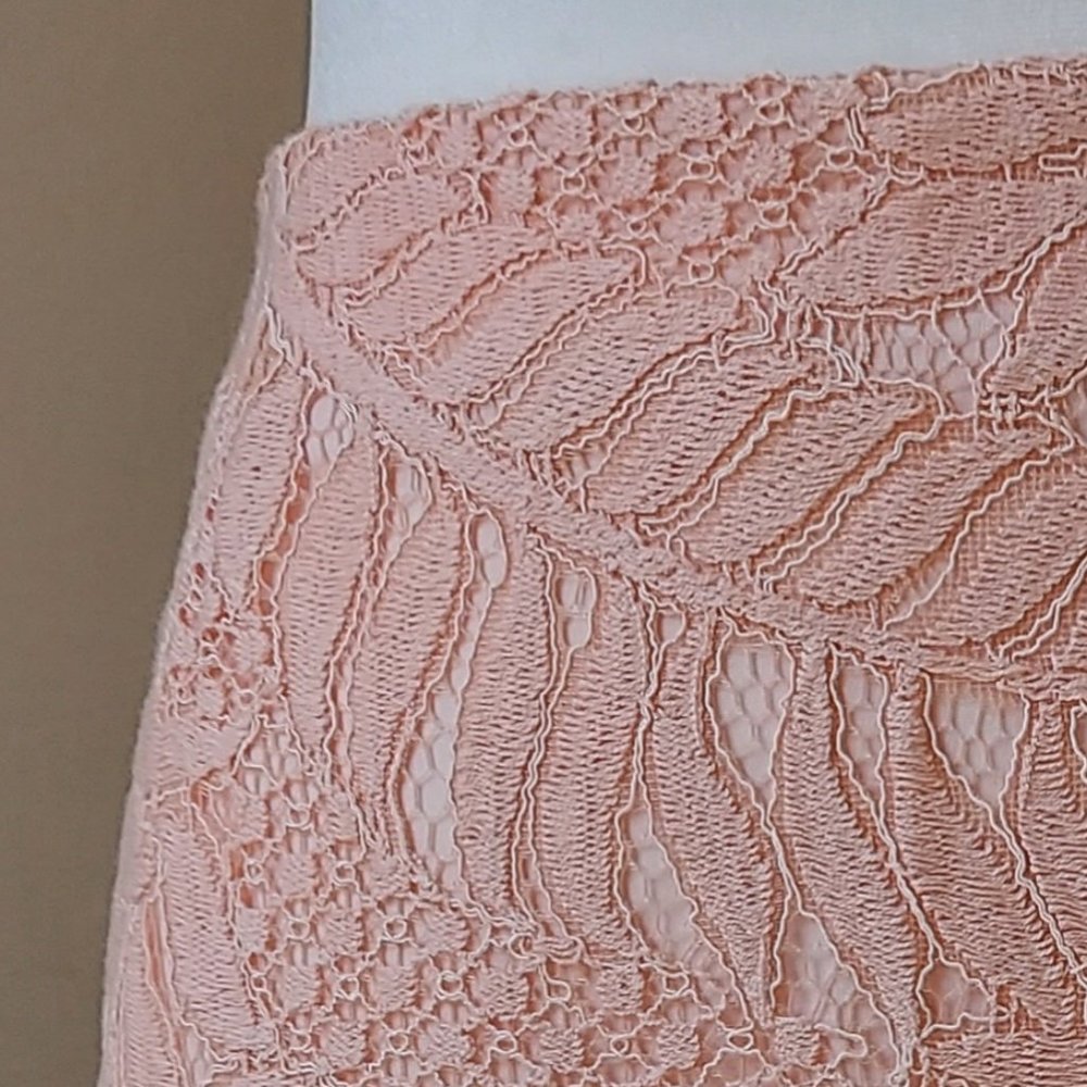 NWT Lovers & Friends Pink Lace  Skirt Papaya Sz L - Picture 5 of 17